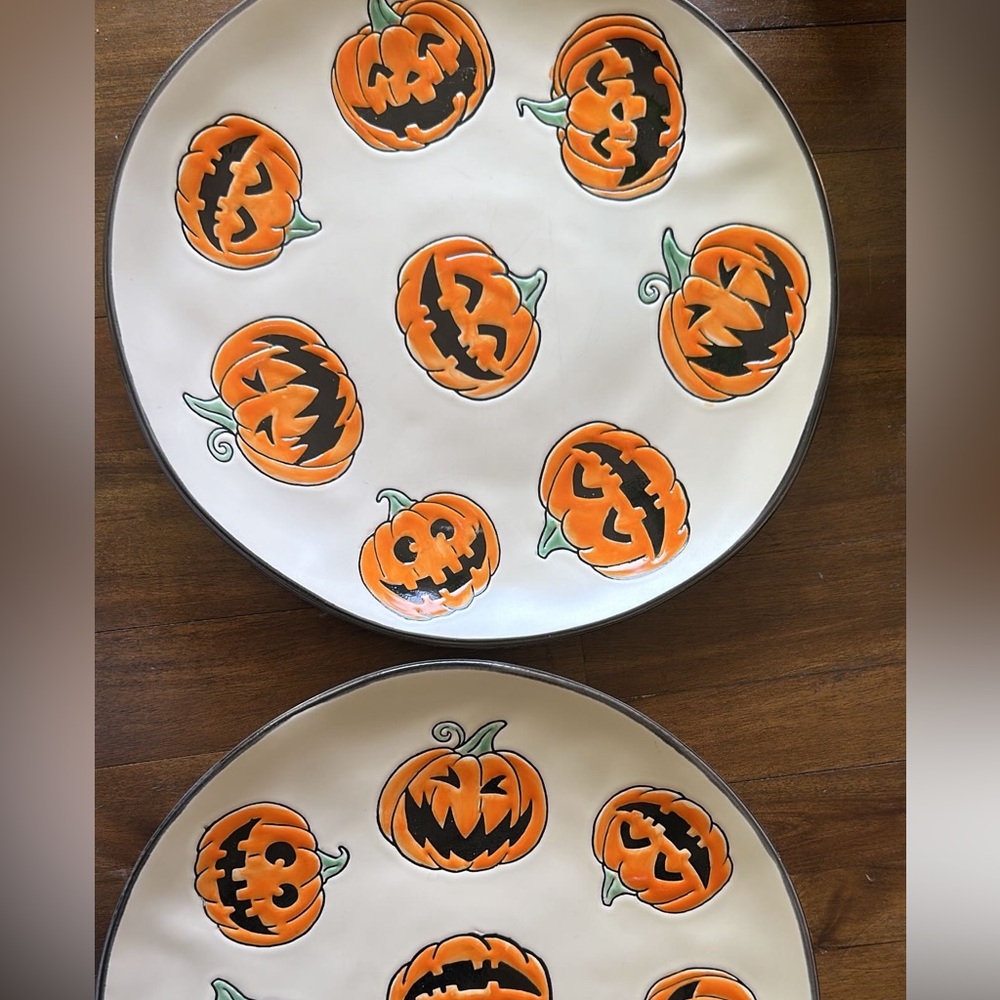 Halloween Pumpkin Plates